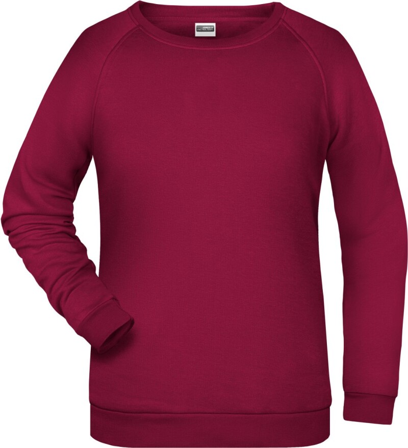 Dámská mikina James Nicholson sweatshirt women, vínová, vel. XS