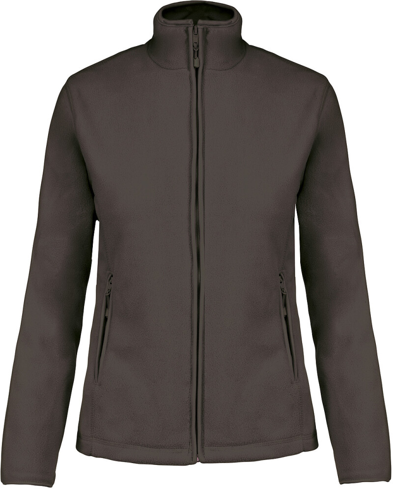 Dámská mikrofleecová mikina Kariban fleece jacket women, vojenská zelená tmavá, vel. M