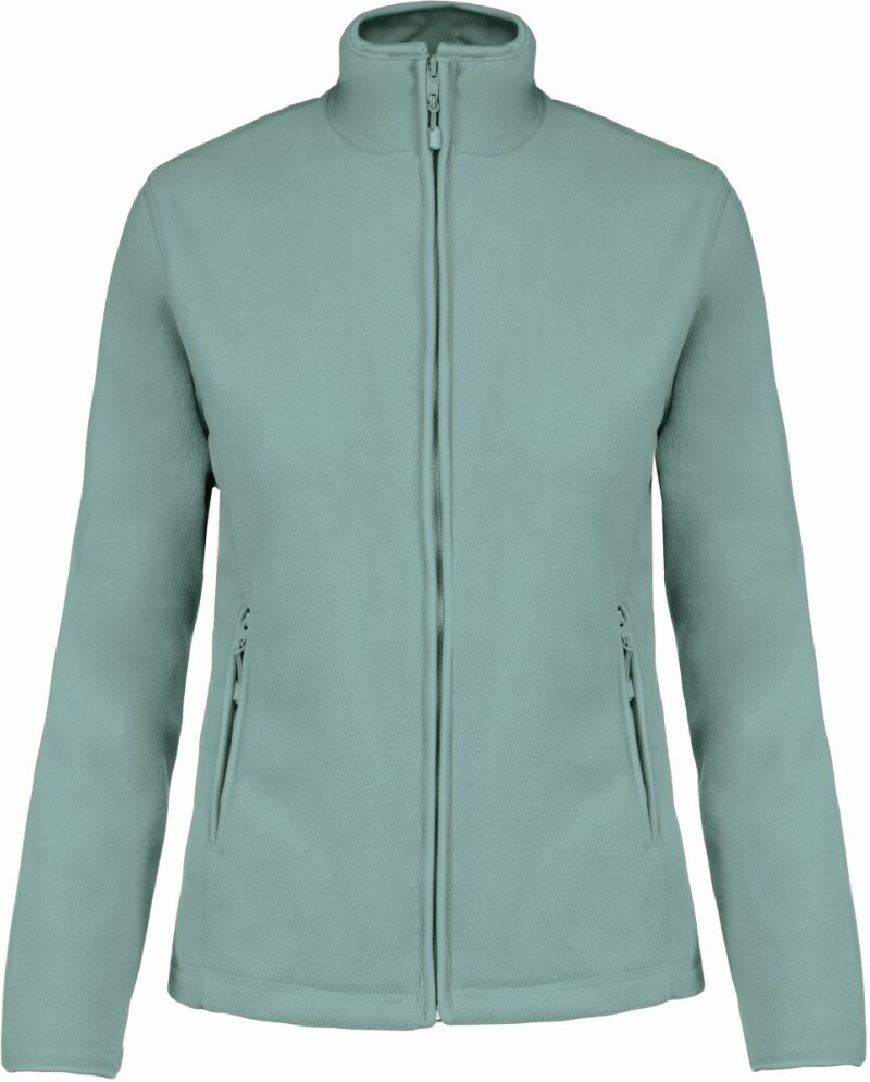 Dámská mikrofleecová mikina Kariban fleece jacket women, šedozelená, vel. 4XL