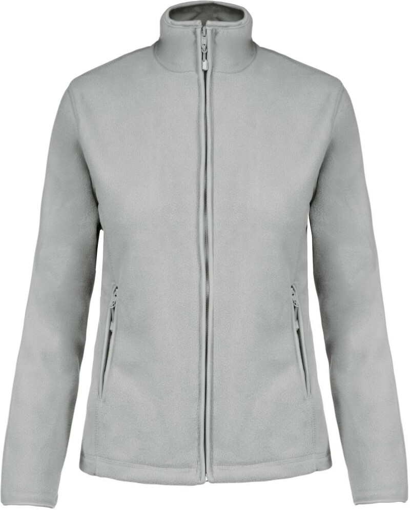 Dámská mikrofleecová mikina Kariban fleece jacket women, sv. šedá, vel. L