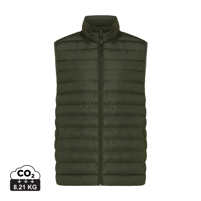 Pánská vesta z recyklovaného polyesteru, khaki, vel. XL