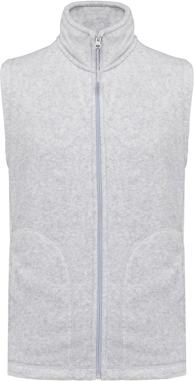 Pánská mikrofleecová vesta Kariban fleece vest men, sv. šedý melír, vel. XXL