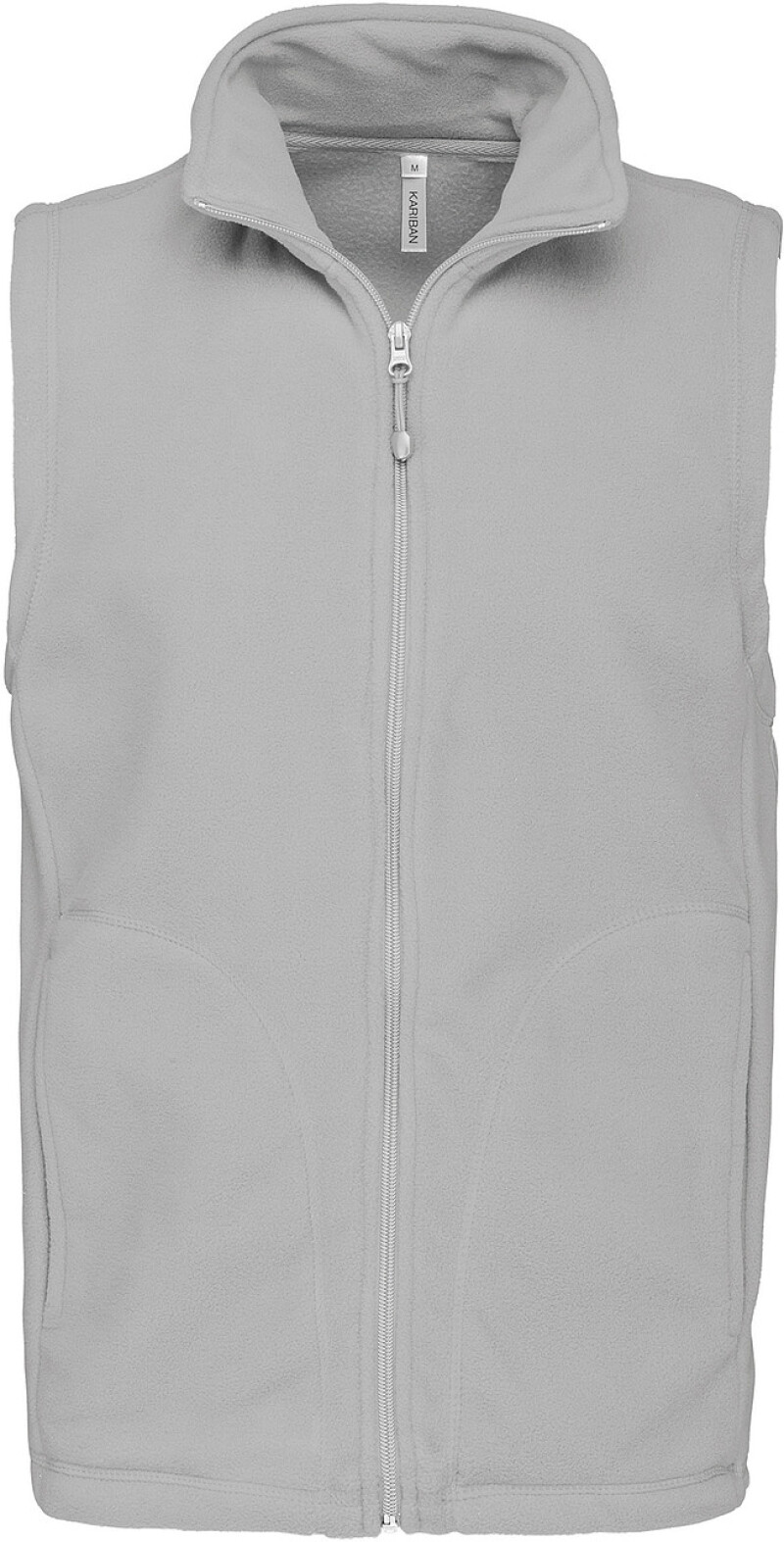 Pánská mikrofleecová vesta Kariban fleece vest men, sv. šedá, vel. XL