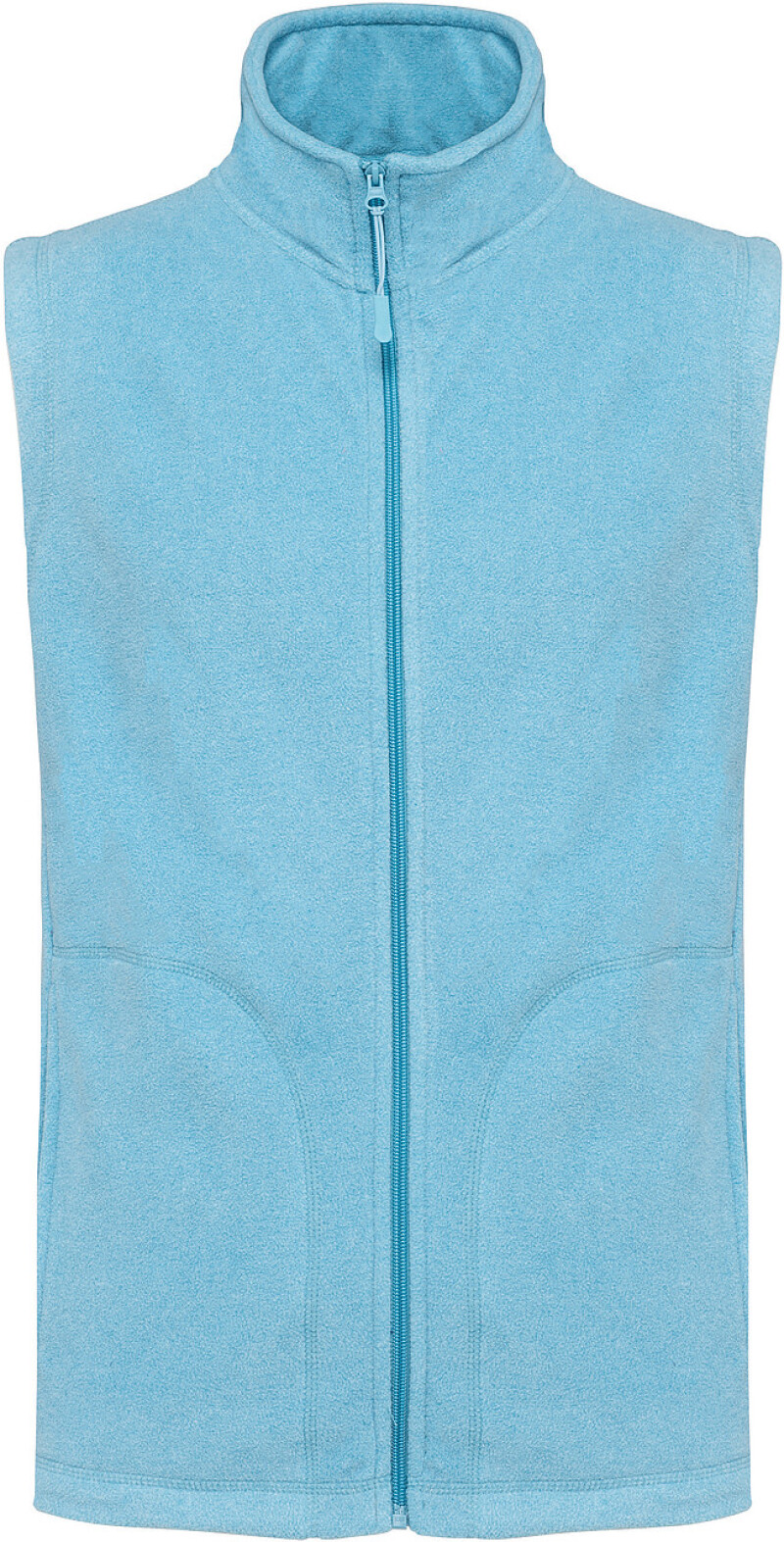 Pánská mikrofleecová vesta Kariban fleece vest men, modrý melír, vel. 4XL