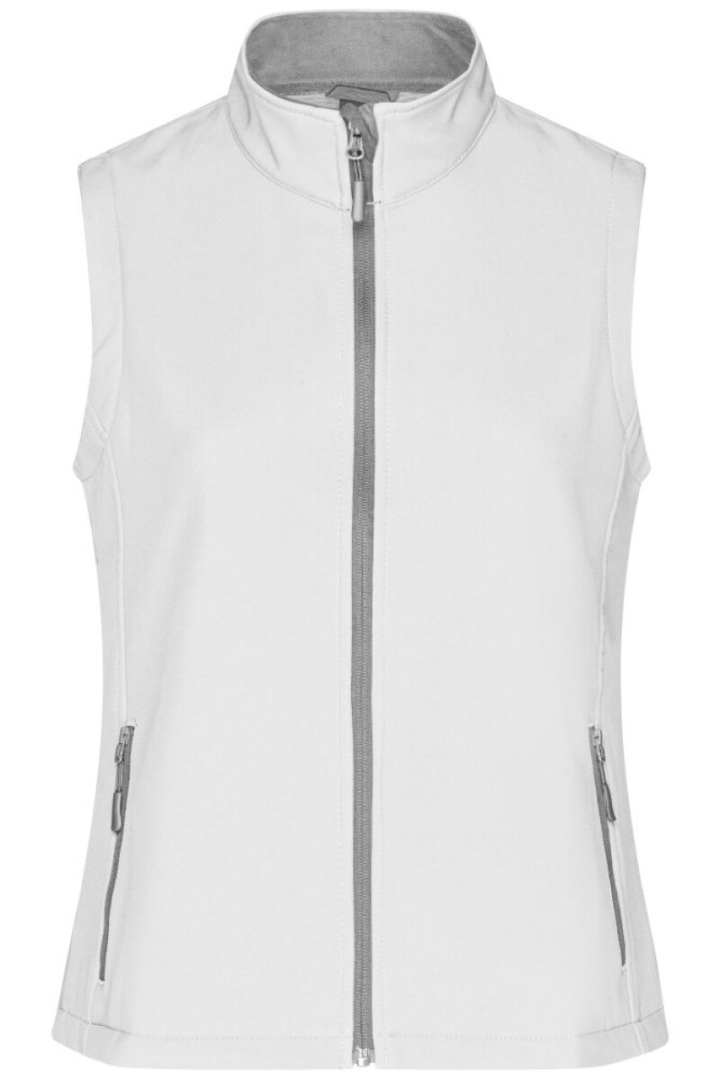 Dámská vesta James & Nicholson Promo softshell, bílá, velikost XXL