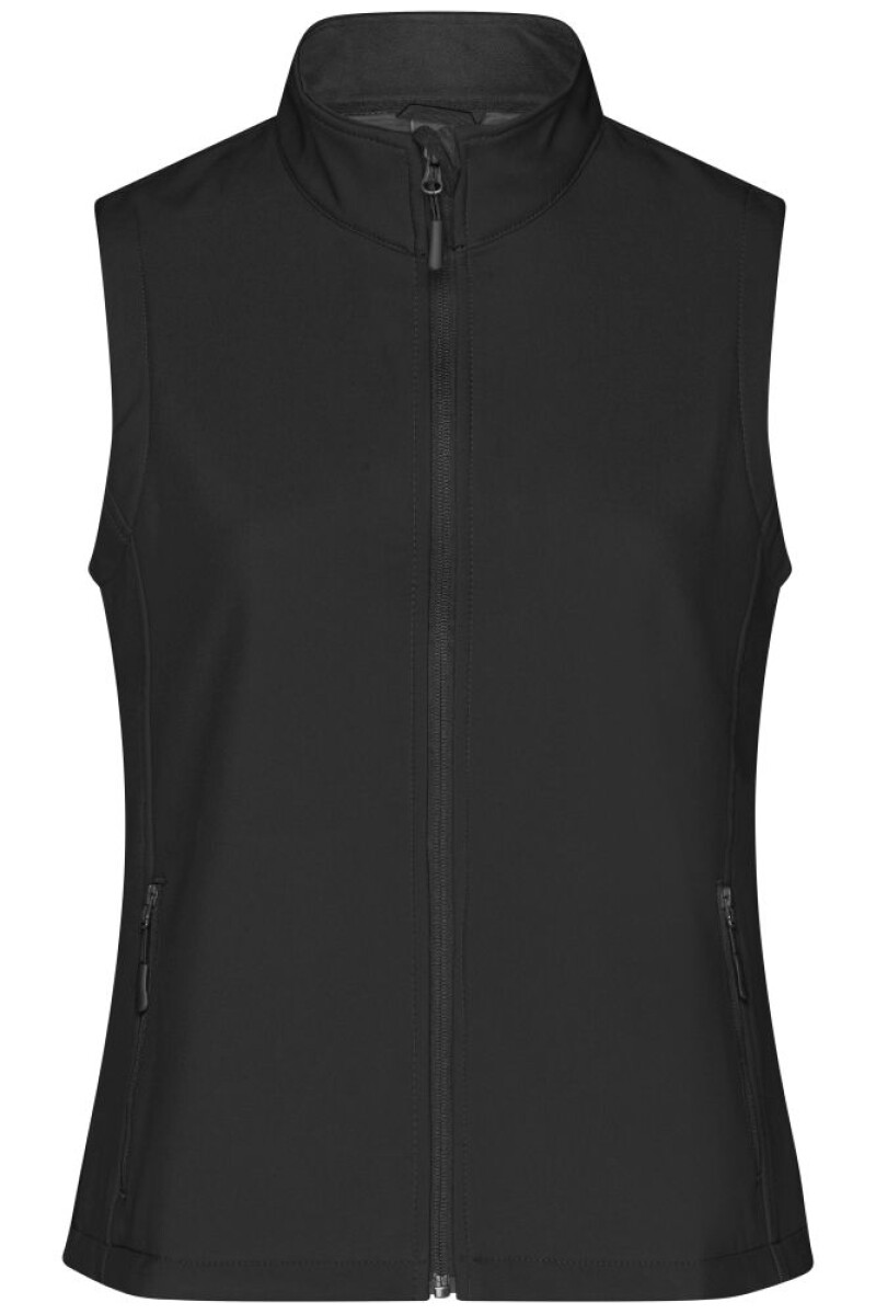 Dámská vesta James & Nicholson Promo softshell, černá, velikost M
