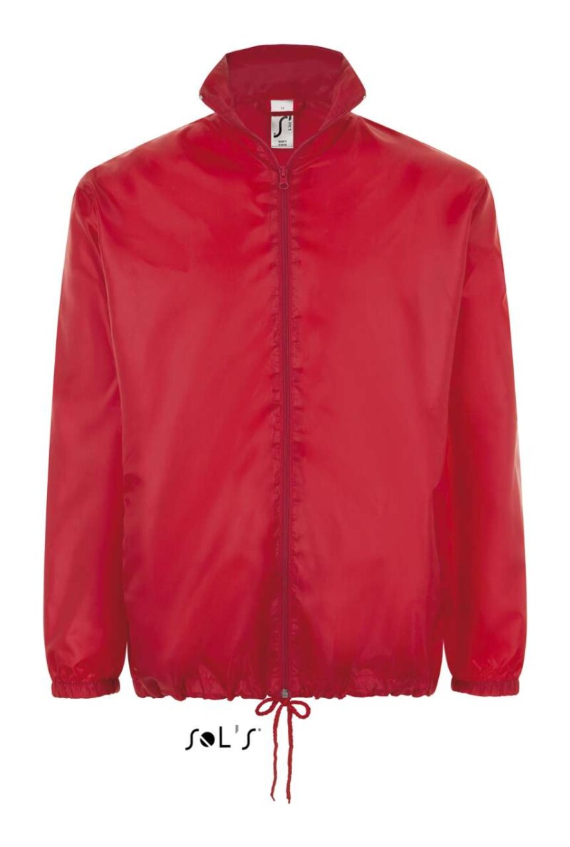 Unisex větrovka SOLS SHIFT - UNISEX WATER REPELLENT WINDBREAKER, červená, XS
