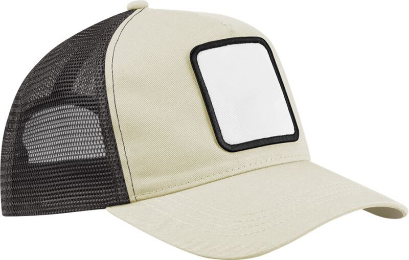 SEFIDA Pětipanelová trucker kšiltovka s nášivkou, béžová/černá