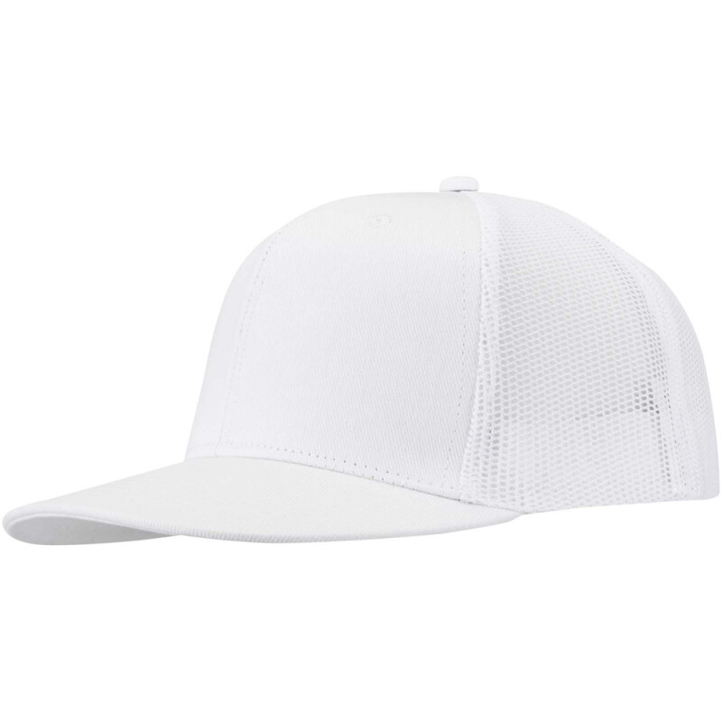 Drift Snapback šiltovka s 6 panelmi, 260 g/m2, biela