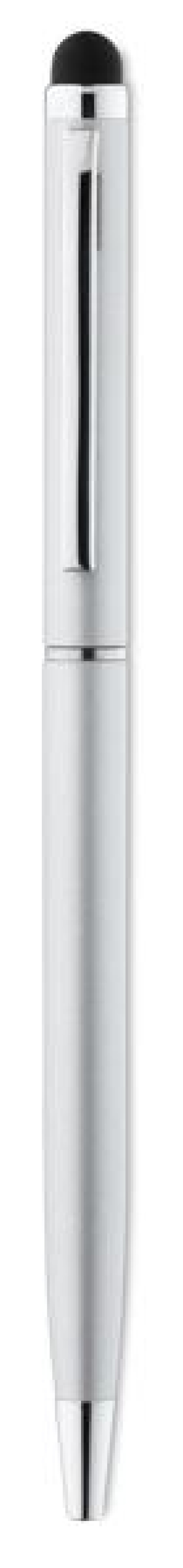ALBERT Hliníková propiska se stylusem, matná stříbrná
