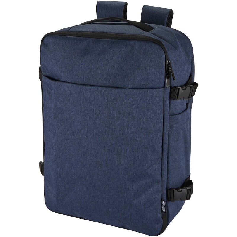 Batoh na notebook velikosti 17” z recyklovaného GRS, tmavě modrý melír