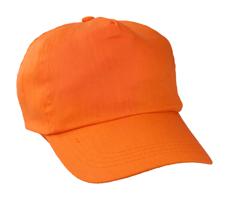 Bavlněná pětipanelová kšiltovka, oranžová