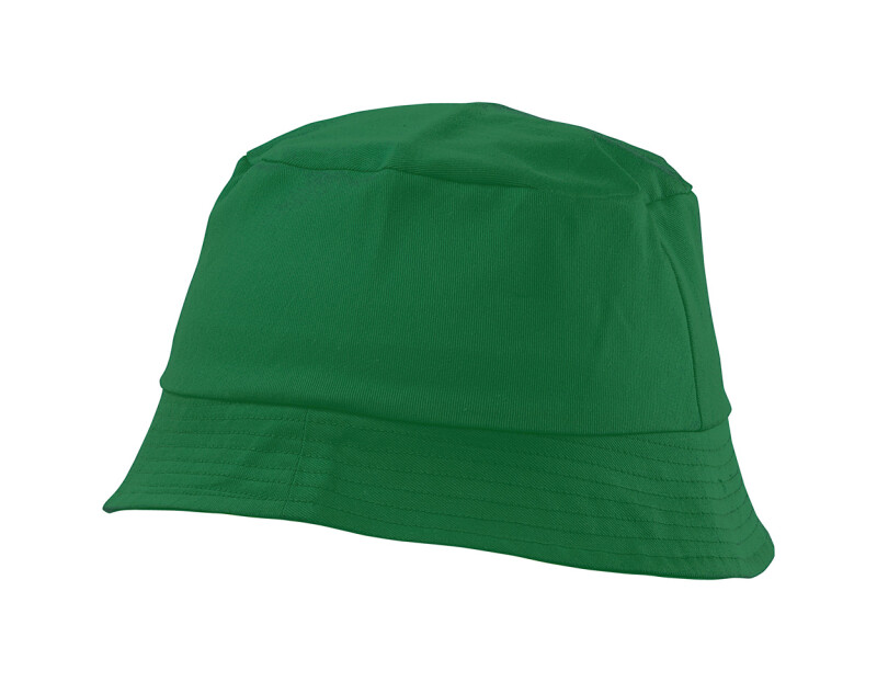 Bavlněný látkový klobouček, zelený