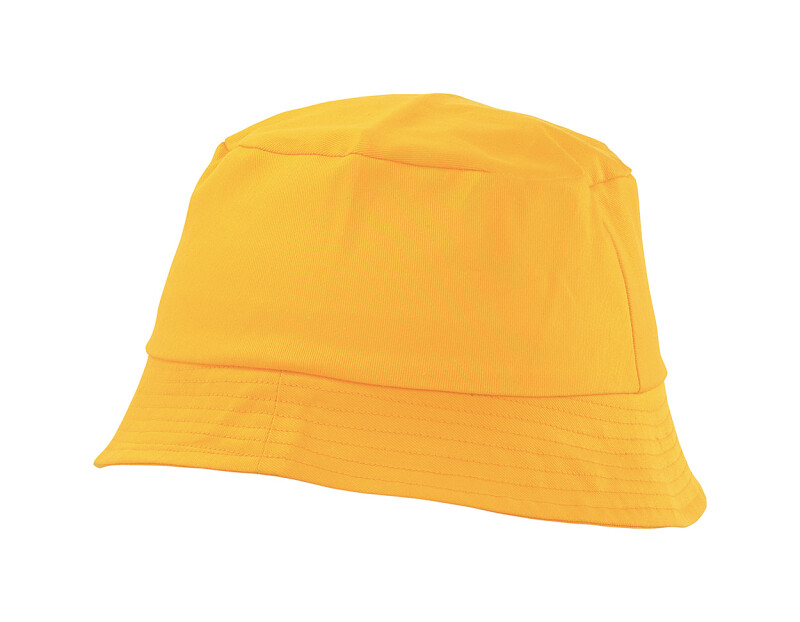 Bavlněný látkový klobouček, žlutý