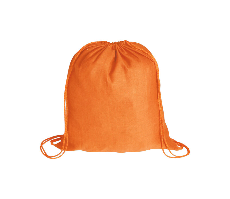 Bavlněný stahovací batůžek, oranžový