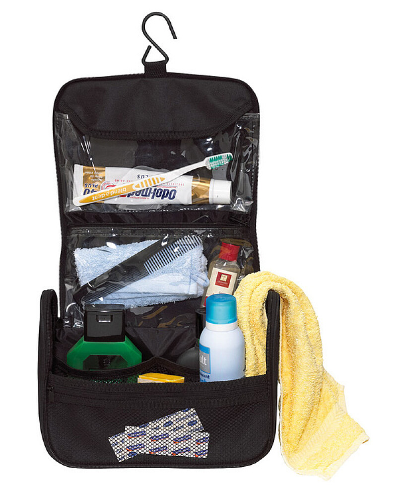 CARE BAG Kosmetická taška s háčkem a přihrádkami