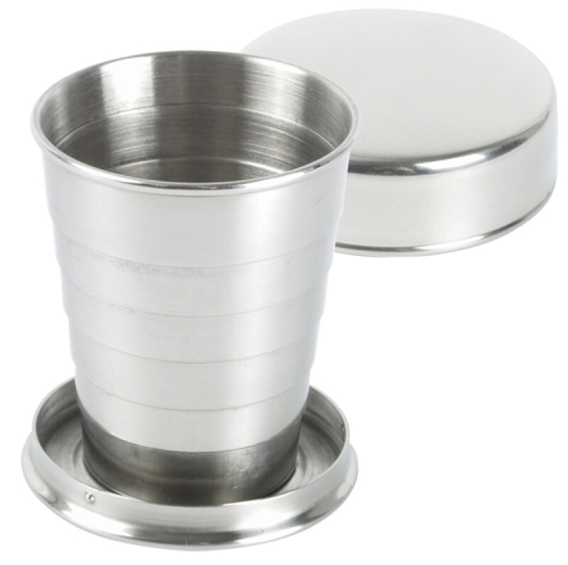 Cestovní skládací kelímek z kovu, 100ml