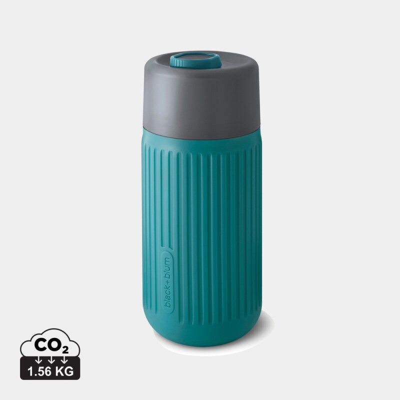Cestovní skleněný hrnek 340 ml, tyrkysová