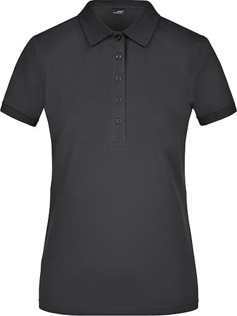 Dámská elastická polokošile James Nicholson, černá, XL