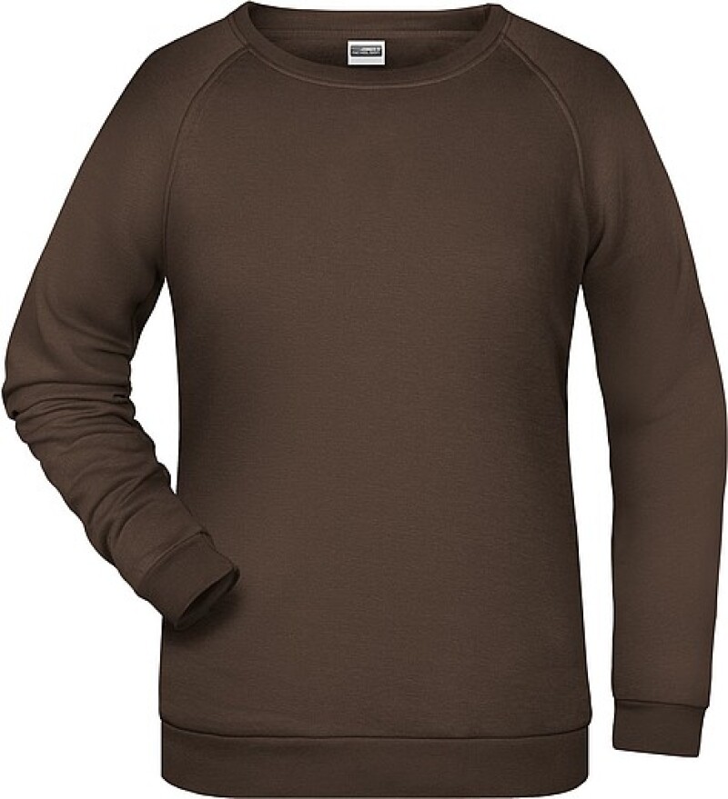 Dámská mikina James Nicholson sweatshirt women, hnědá, vel. L