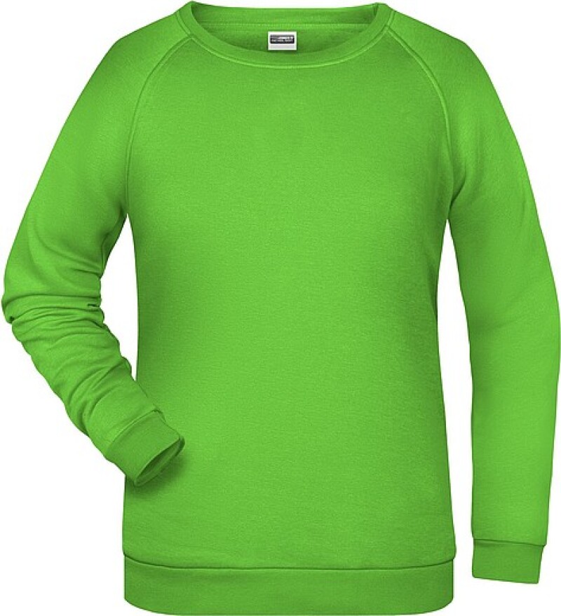 Dámská mikina James Nicholson sweatshirt women, jasně zelená, vel. M