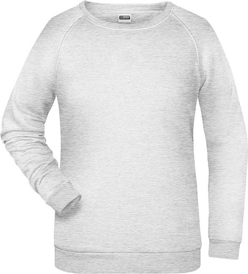 Dámská mikina James Nicholson sweatshirt women, sv. šedý melír, vel. S