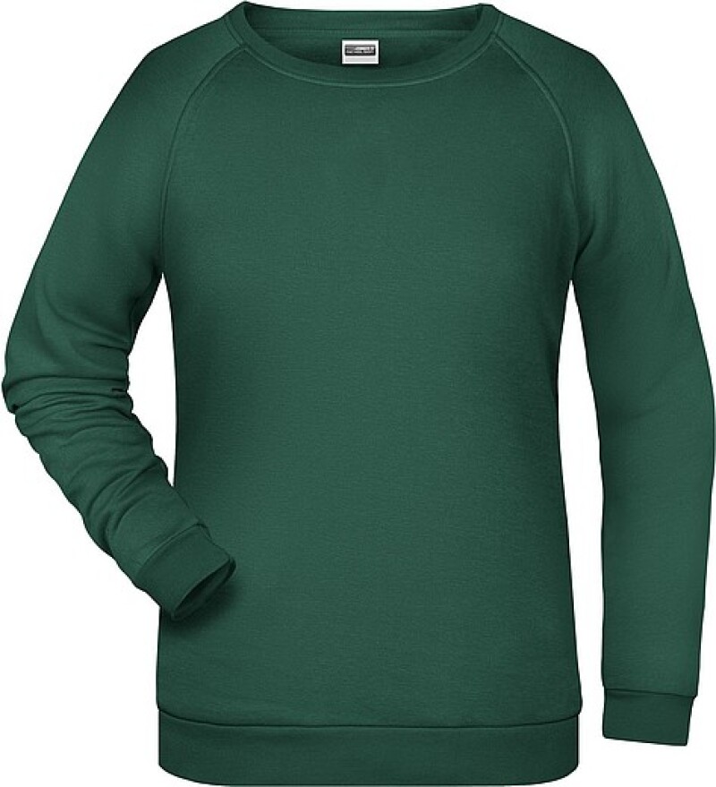 Dámská mikina James Nicholson sweatshirt women, tmavě zelená, vel. 3XL