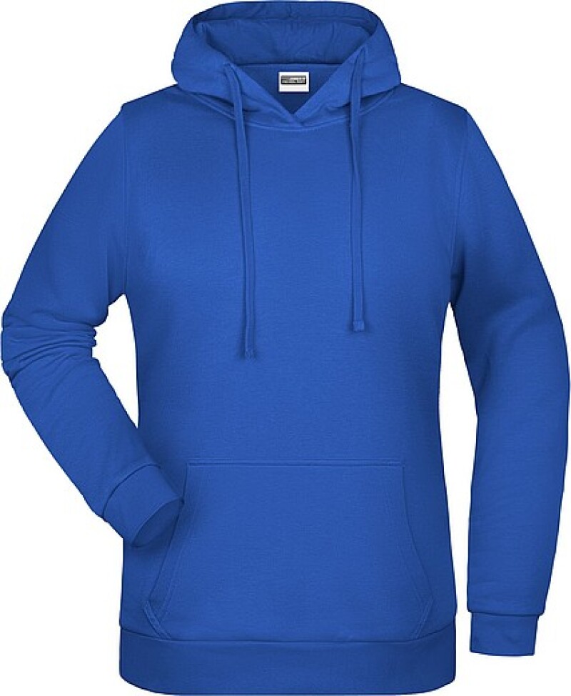 Dámská mikina s kapucí James Nicholson sweat hoodie women, královská modrá, vel. XL