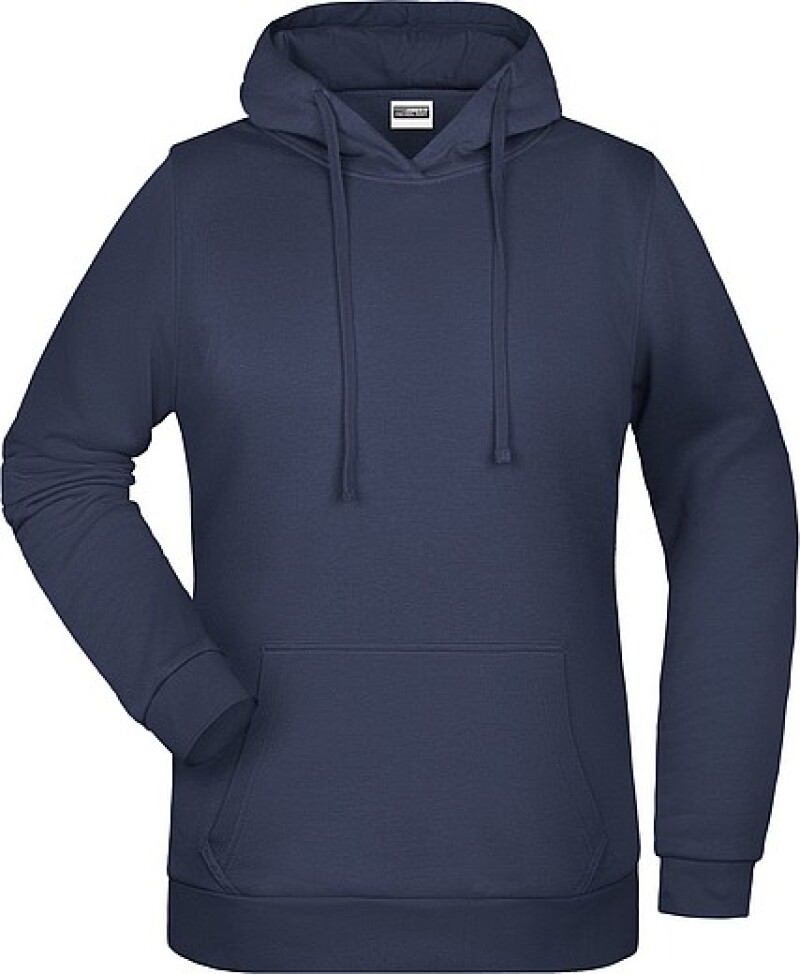 Dámská mikina s kapucí James Nicholson sweat hoodie women, námořní modrá, vel. XL