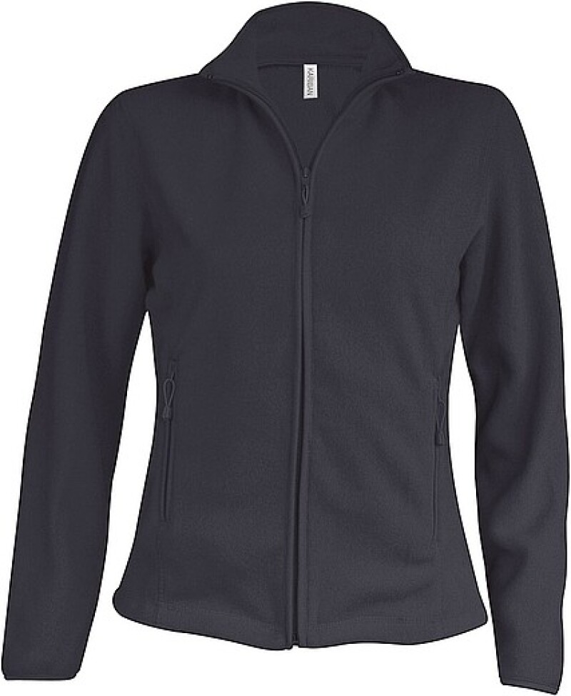Dámská mikrofleecová mikina Kariban fleece jacket women, antracitová, vel. XXL