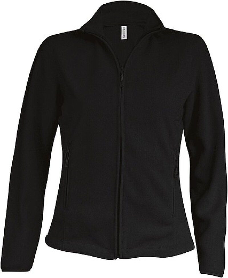 Dámská mikrofleecová mikina Kariban fleece jacket women, černá, vel. XXL