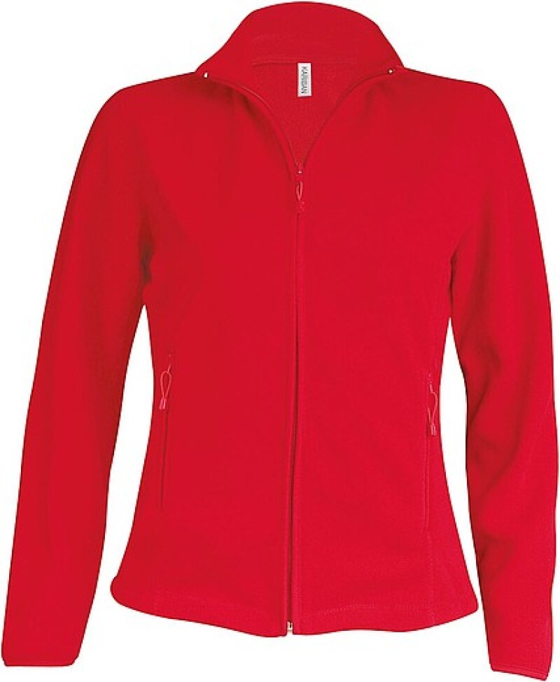 Dámská mikrofleecová mikina Kariban fleece jacket women, červená, vel. 4XL