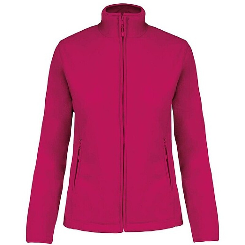Dámská mikrofleecová mikina Kariban fleece jacket women, fuksiová, 3XL
