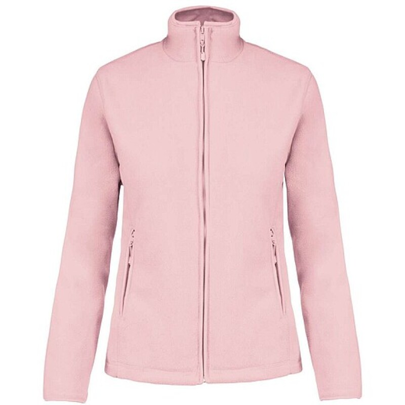 Dámská mikrofleecová mikina Kariban fleece jacket women, světle růžová, L