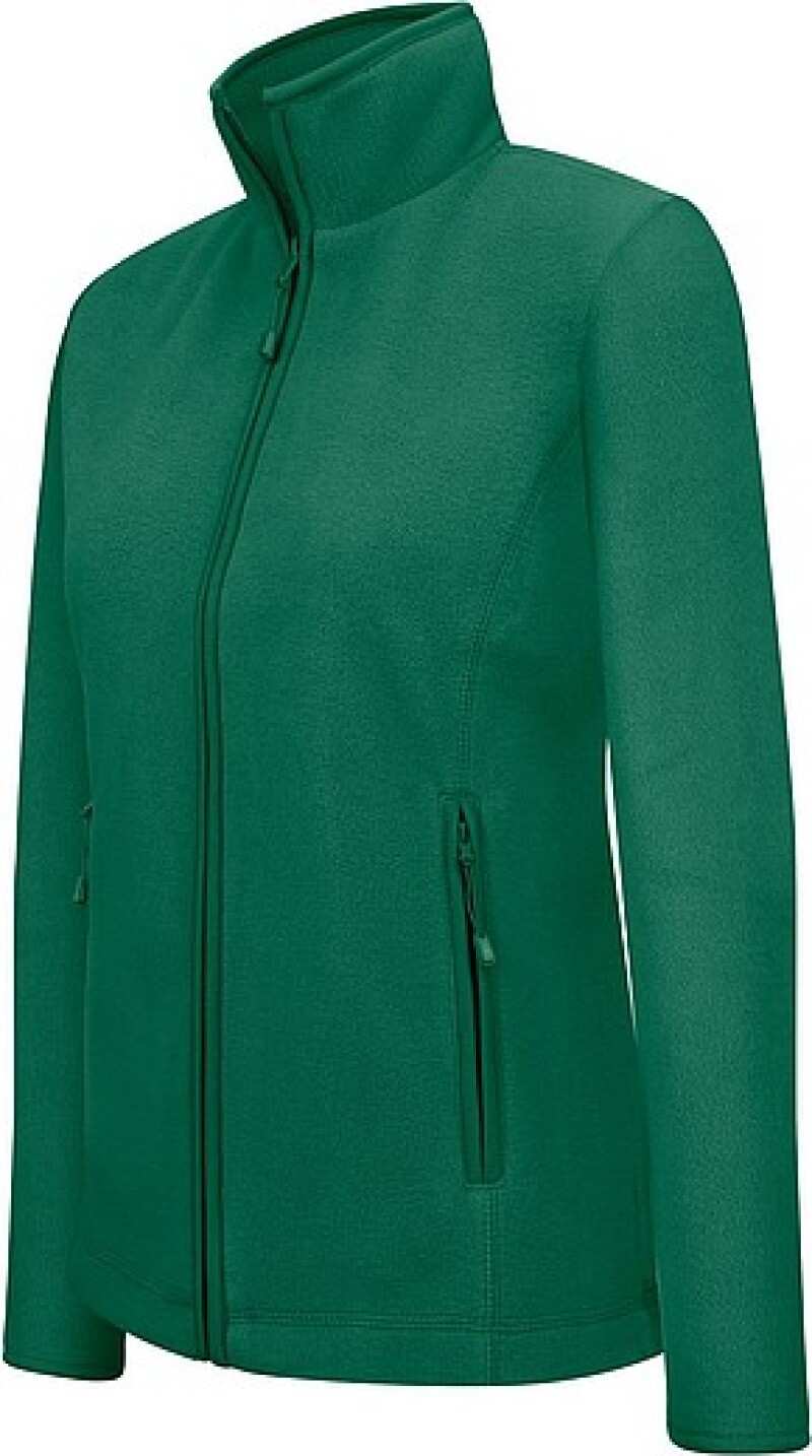 Dámská mikrofleecová mikina Kariban fleece jacket women, tmavě zelená, vel. XL