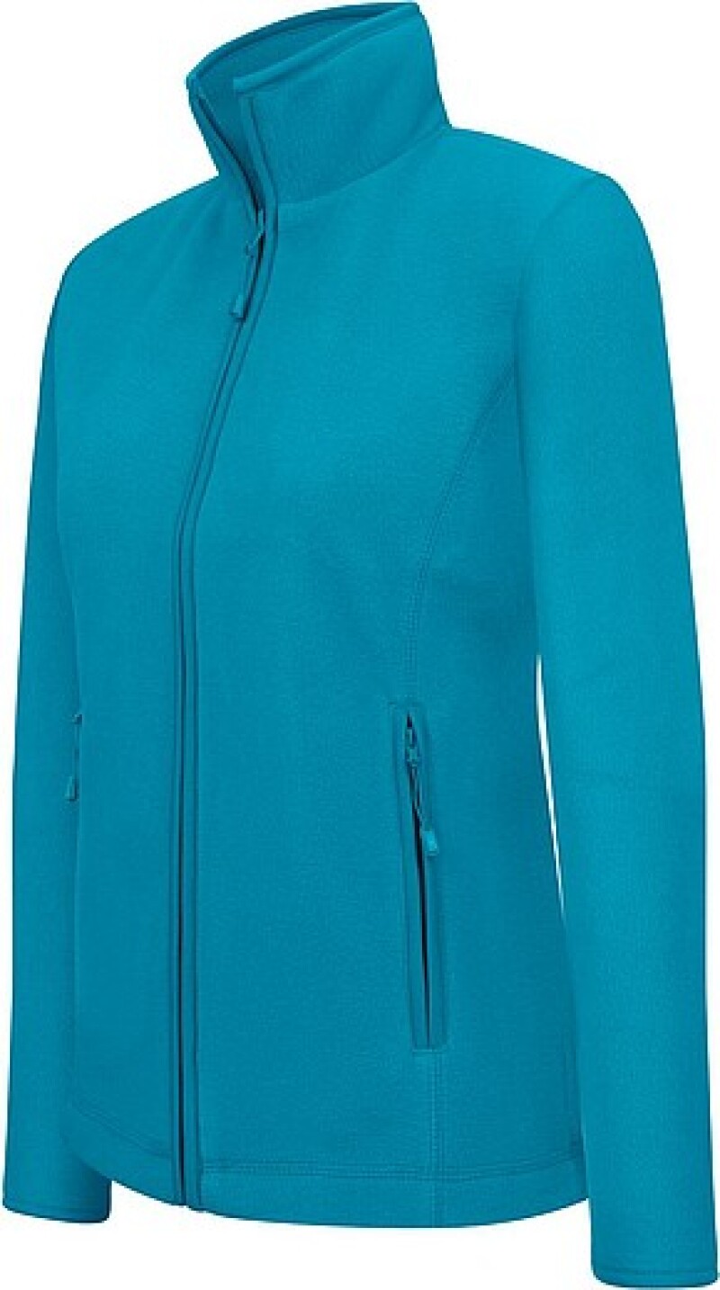 Dámská mikrofleecová mikina Kariban fleece jacket women, tyrkysová, vel. XXL