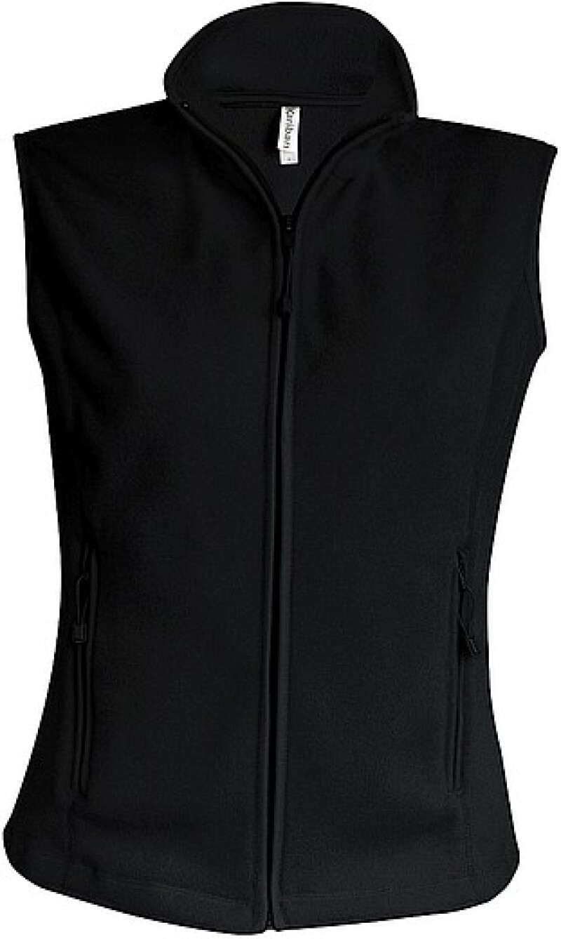 Dámská mikrofleecová vesta Kariban fleece vest women, černá, vel. 4XL