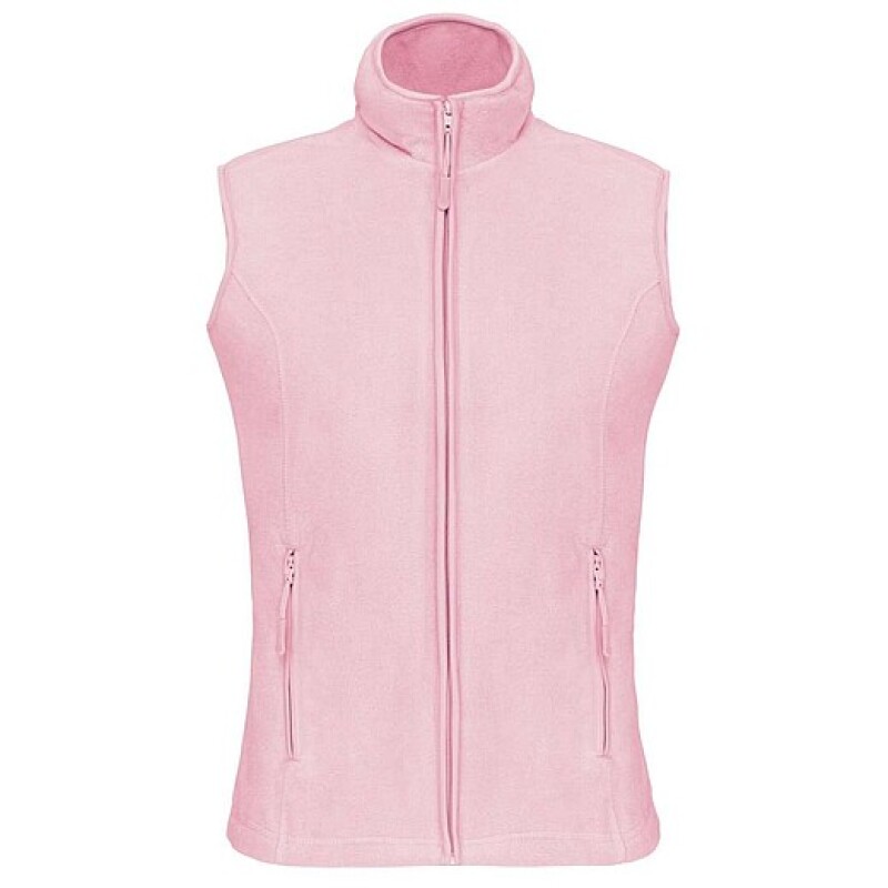 Dámská mikrofleecová vesta Kariban fleece vest women, světle růžová, vel. 4XL