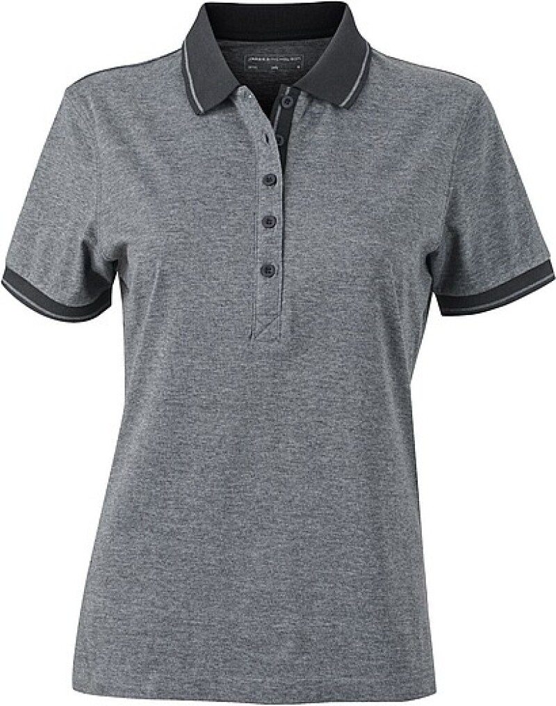 Dámská polokošile James Nicholson polo megange women, černá/šedá, vel. L