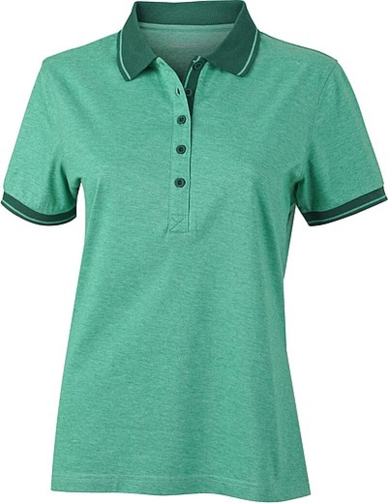 Dámská polokošile James Nicholson polo megange women, zelená/tmavě zelená, vel. L