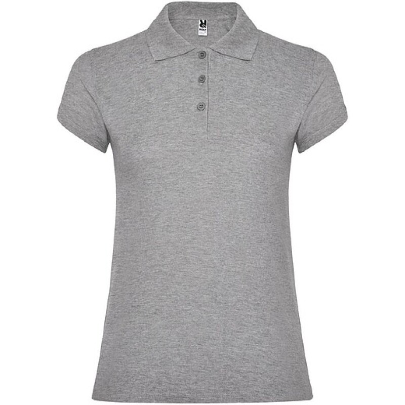 Dámská polokošile s krátkým rukávem, ROLY STAR, světle šedý melír, vel. 2XL