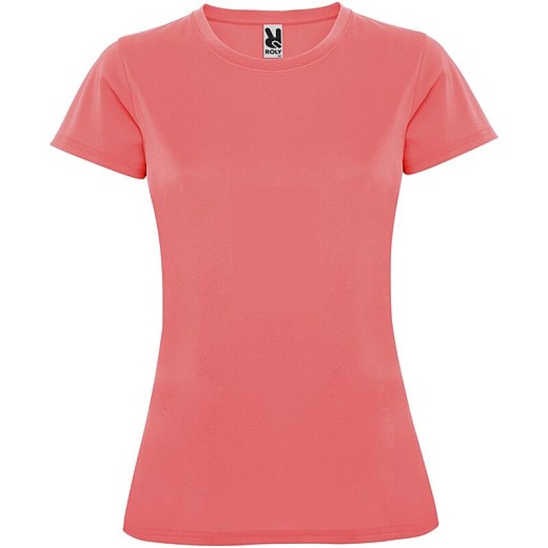 Dámské funkční tričko s krátkým rukávem, ROLY MONTECARLO, korálově červená, vel. 2XL