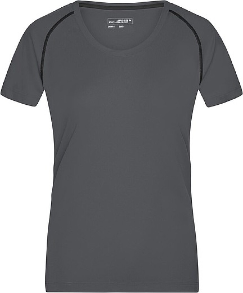 Dámské sportovní tričko James Nicholson sports T-shirt women, antracitová/černá, vel. XL