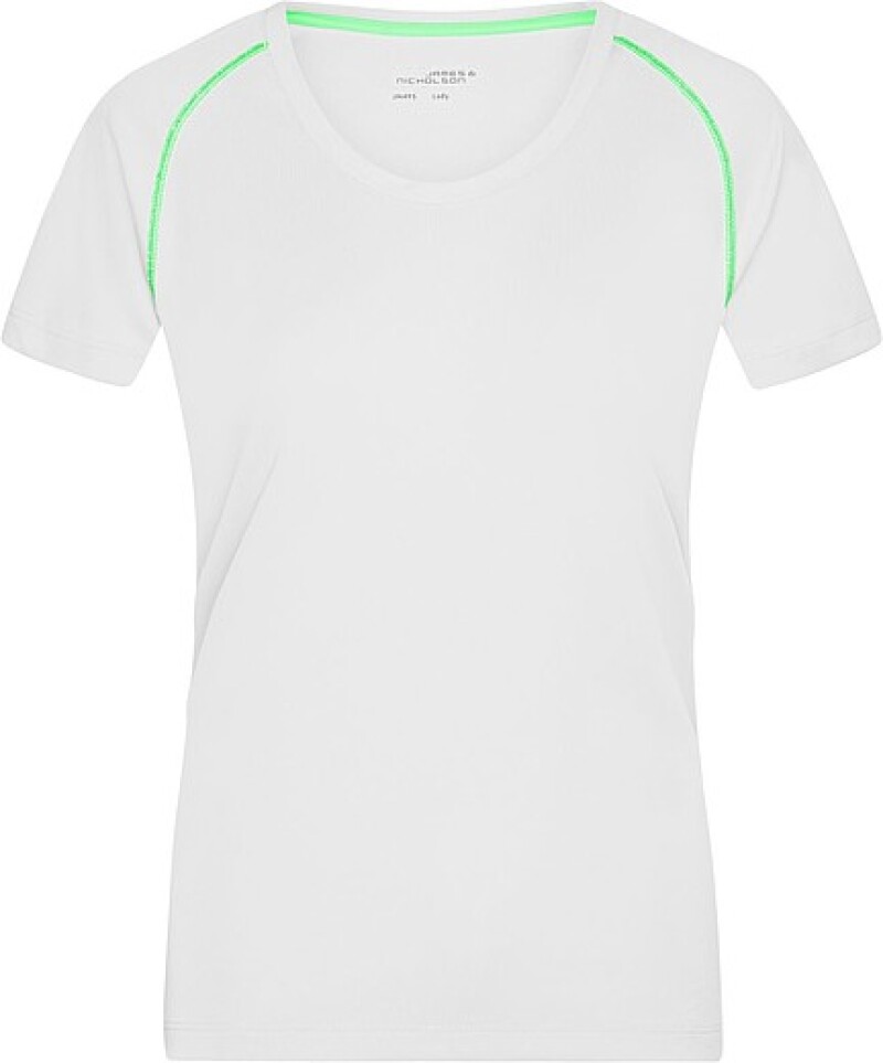 Dámské sportovní tričko James Nicholson sports T-shirt women, bílá/zelená, vel. L