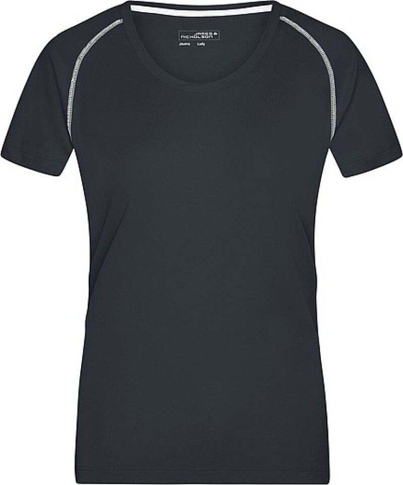 Dámské sportovní tričko James Nicholson sports T-shirt women, černá/bílá, vel. L