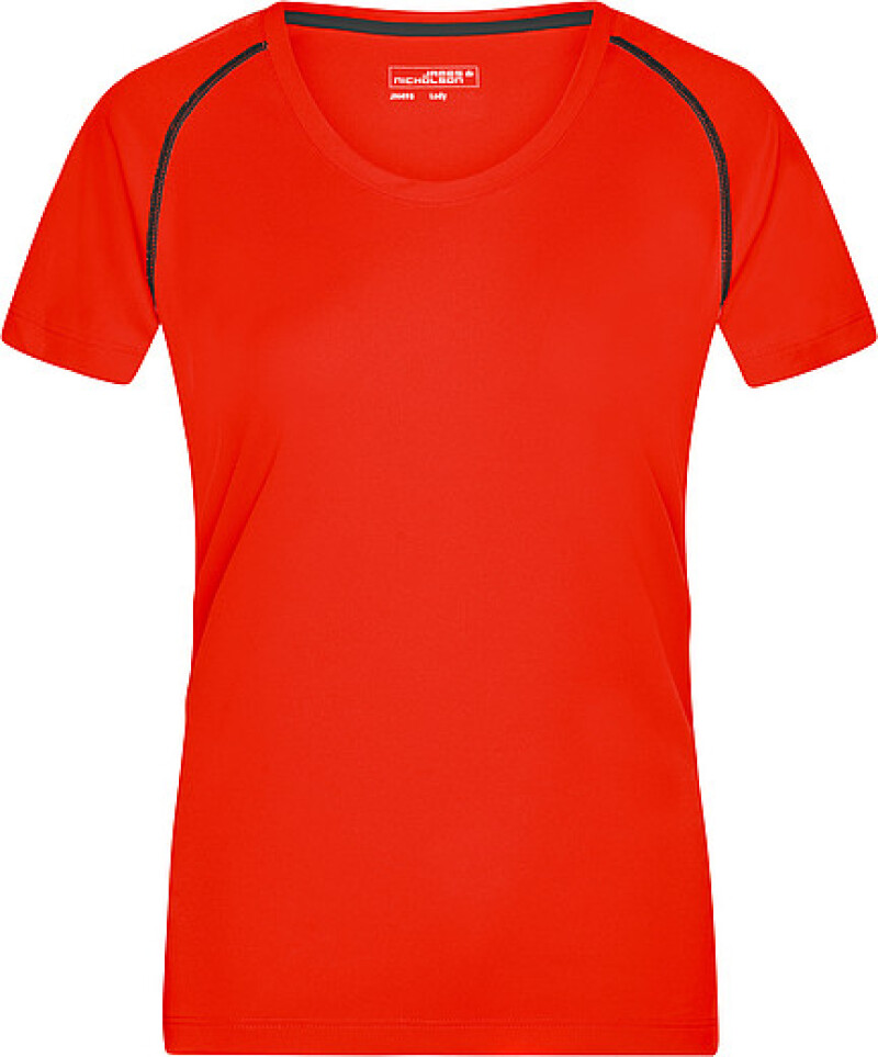 Dámské sportovní tričko James Nicholson sports T-shirt women, červená/černá, vel. L