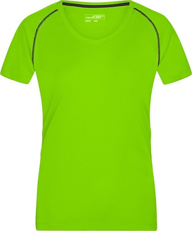 Dámské sportovní tričko James Nicholson sports T-shirt women, jasně zelená/černá, vel. XL