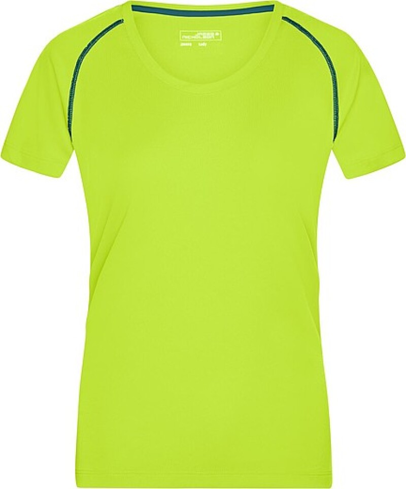 Dámské sportovní tričko James Nicholson sports T-shirt women, jasně žlutá/sv. modrá, vel. XXL