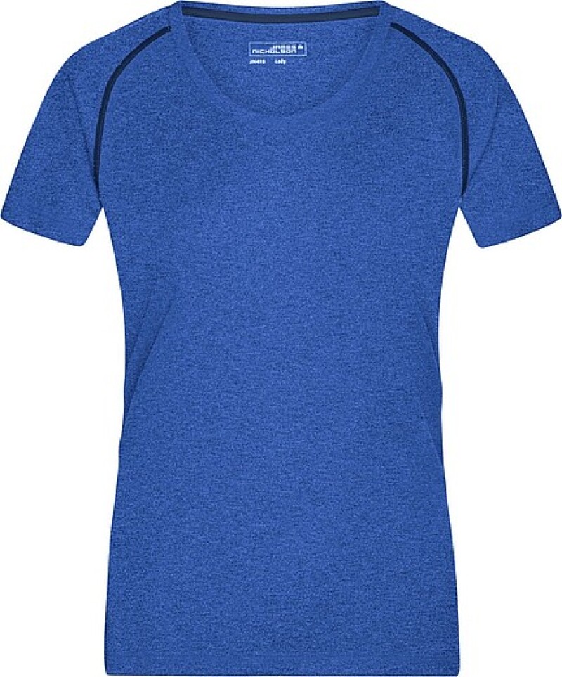 Dámské sportovní tričko James Nicholson sports T-shirt women, modrý melír/námořní modrá, vel. M