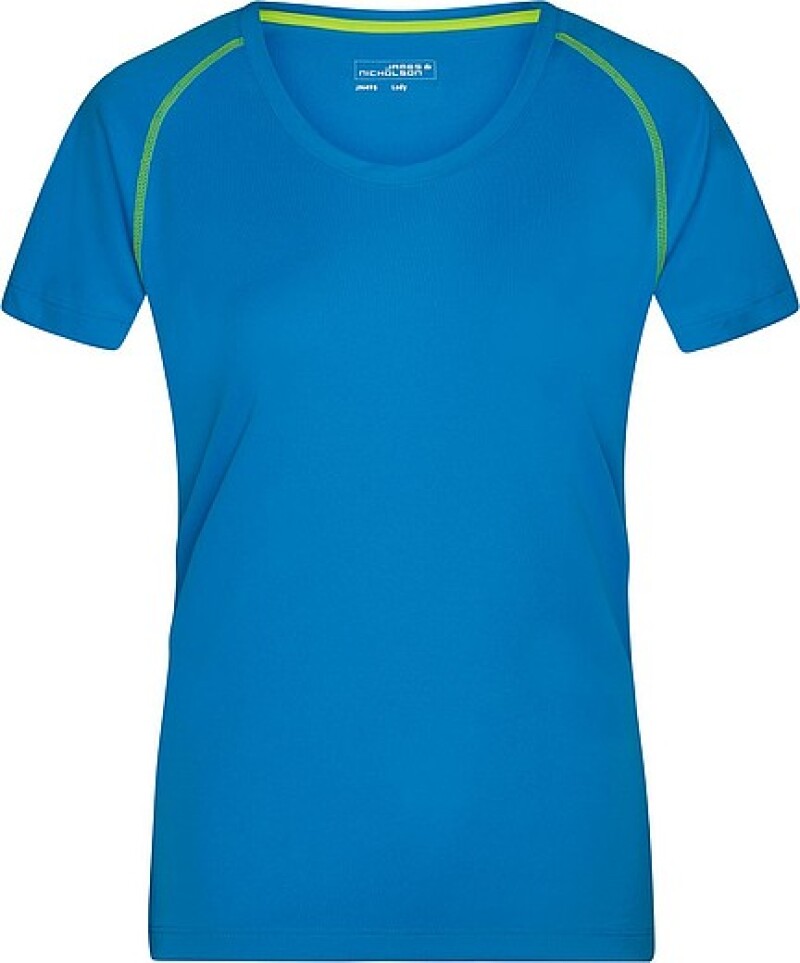 Dámské sportovní tričko James Nicholson sports T-shirt women, sv. modrá/jasně žlutá, vel. L